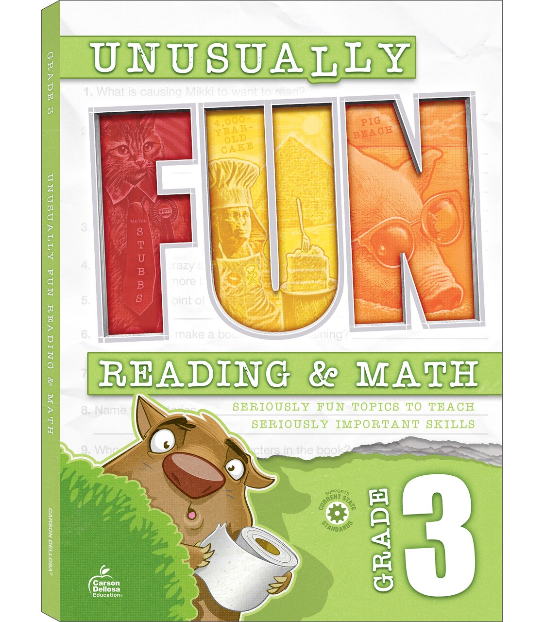 Carson Dellosa Unusually Fun 3rd Grade Math and Reading Workbooks, Puzzles, Mazes, Brain Teasers, Writing, Critical Thinking, Problem Solving Activities & More, Reading and Math Grade 3 Workbook